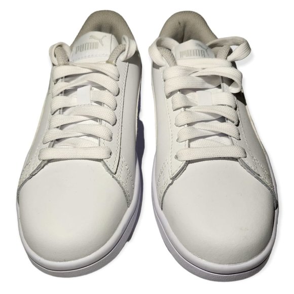 PUMA Unisex Smash V2 L trainers White and Gray Size 4C - Picture 1 of 7